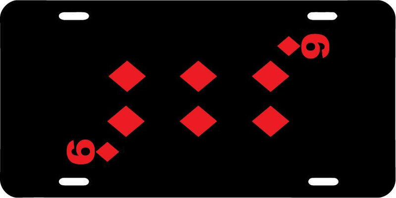 Six Of Diamonds Black Vanity License Plate Mod-GRAPH9856236-7707