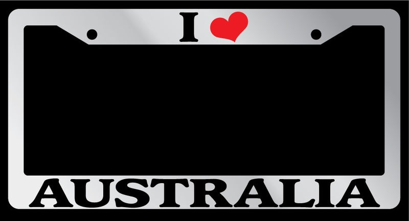 Chrome License Plate Frame I Heart Australia Auto Accessory 1072  Mod-GRAPH9856236-4377