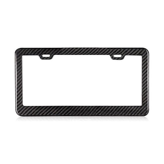 REAL 100% CARBON FIBER LICENSE Plate Frame COVER PREMIUM 3K TWILL JDM /FF