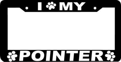 POINTER DOG paw print License Plate Frame