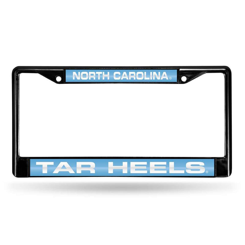 NCAA North Carolina Tar Heels Inlaid Acrylic Black License Plate Frame