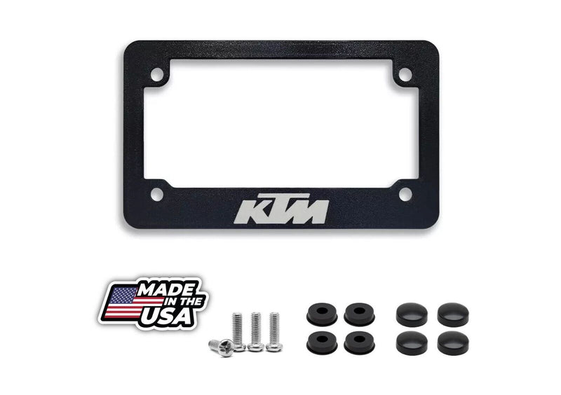 For KTM Motorcycles Textured License Plate Frame White (ALL MODELS & YEARS)
