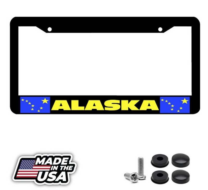 BLACK ALASKA state flag License Plate Frame