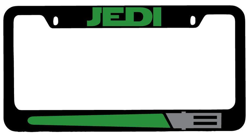 Jedi GREEN Black METAL License Plate Frame Star Wars  Mod-GRAPH9856236-8077