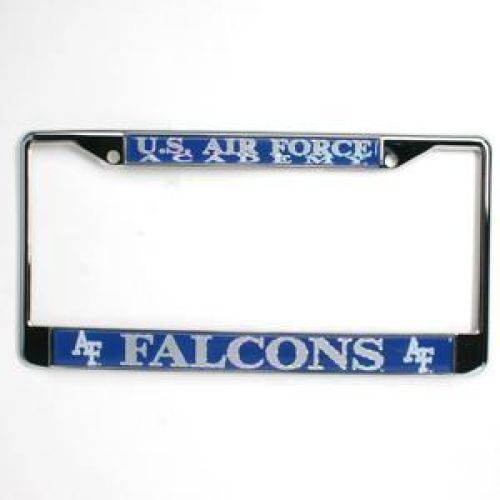 Air Force Falcons Metal License Plate Frame W/domed Insert
