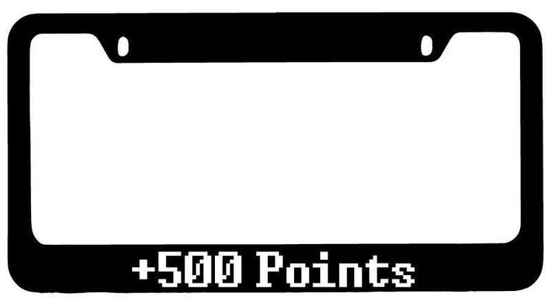500 Points Black METAL License Plate Frame Auto Accessory  Mod-GRAPH9856236-7895