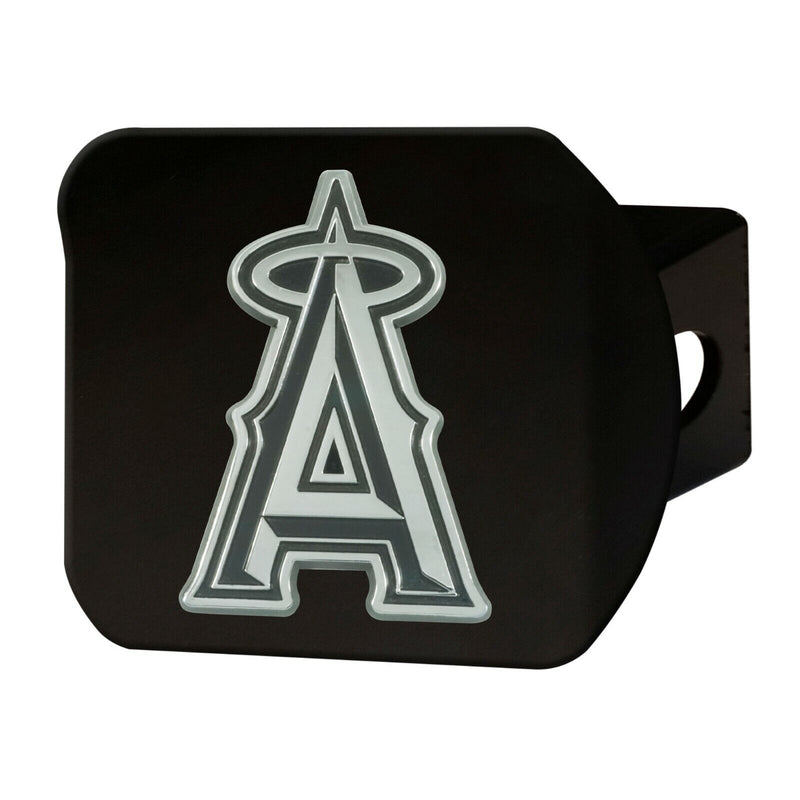 MLB Los Angeles Angels 3D Chrome on Black Metal Hitch Cover