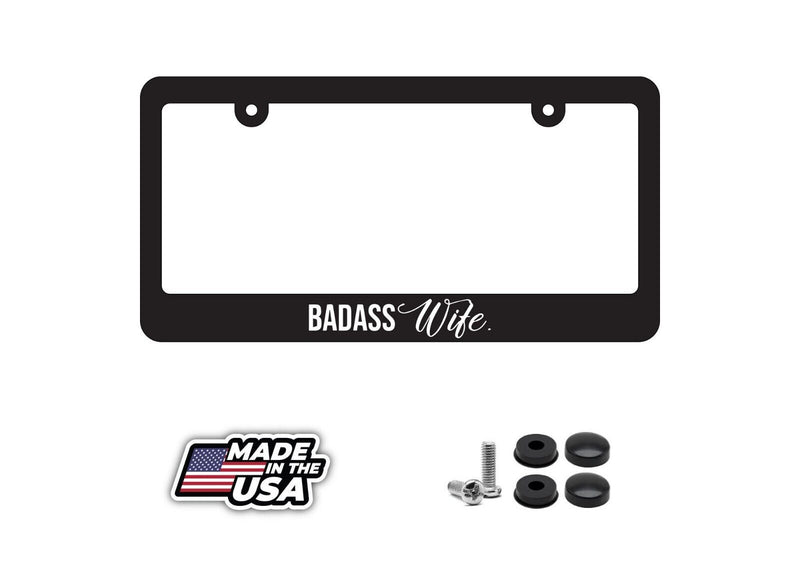 Badass Wife license Plate Frame Wifey JDM racing Girly