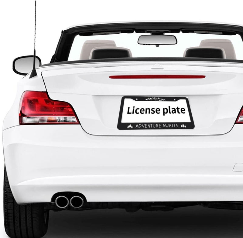 Adventure Awaits License Plate Frame Mountains License Plate Frame