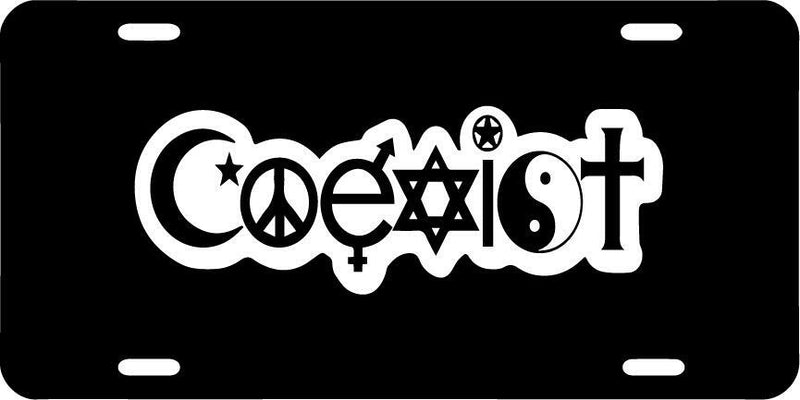 Coexist Vanity License Plate Mod-GRAPH9856236-7601