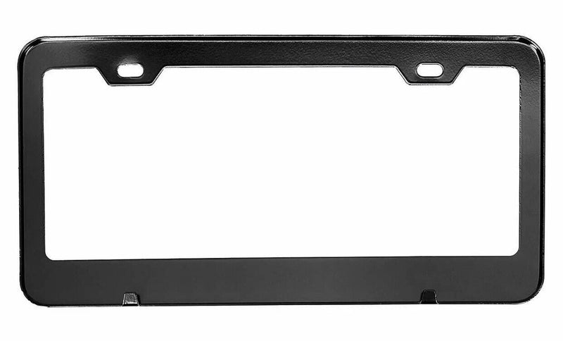 2 Slim Plain Metal License Plate Frame Car Truck Auto Cover Holder-Color Black