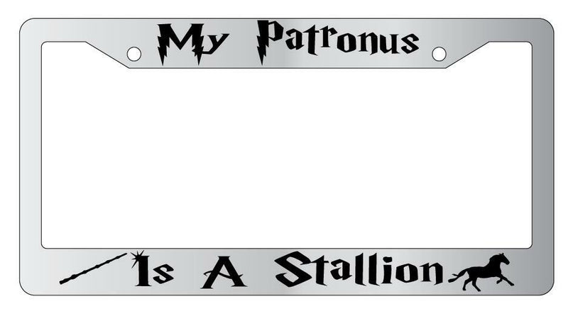 My Patronus Is A Stallion Chrome METAL License Plate Frame For Harry Potter  Mod-GRAPH9856236-10080
