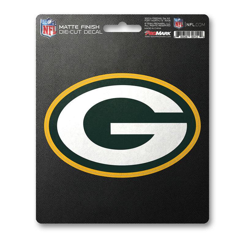 NFL Green Bay Packers Decal Matte 5"X6.25" Auto Boat Cooler Luggage