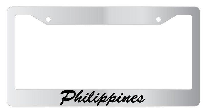 Phillipines Cursive Chrome License Plate Frame Auto Accessory  Mod-GRAPH9856236-4282