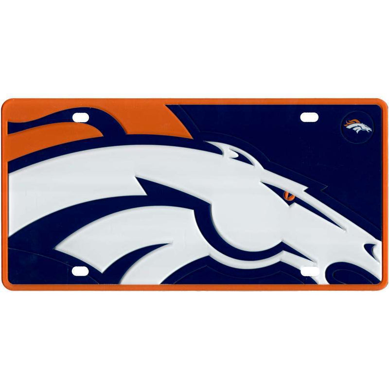 NFL Denver Broncos Full Color Mega Inlay License Plate