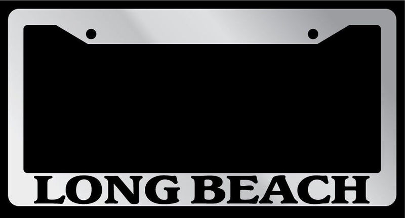 Chrome METAL License Plate Frame LONG BEACH Auto Accessory 1532  Mod-GRAPH9856236-9633