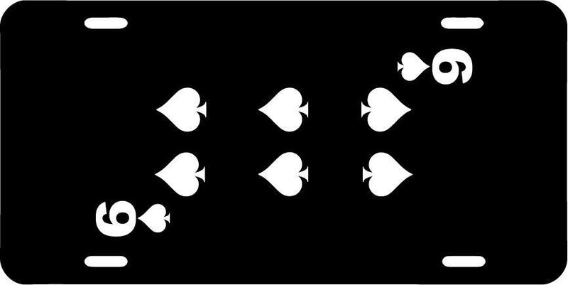 Six Of Spades Black Vanity License Plate Mod-GRAPH9856236-7697