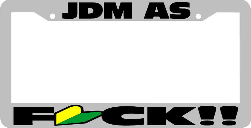 NEW WHITE JDM AS FCK !!! License Plate Frame