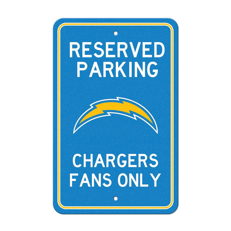 NFL Los Angeles Chargers Reserved Parking Sign Large Decor 12"x 18"