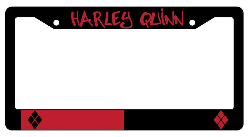 Harley Quinn (DESIGN 2) Black Plastic License Plate Frame Accessory DC  Mod-GRAPH9856236-3995