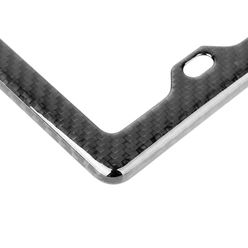 REAL 100% CARBON FIBER LICENSE Plate Frame COVER ORIGINAL 3K TWILL JDM /FF F v3
