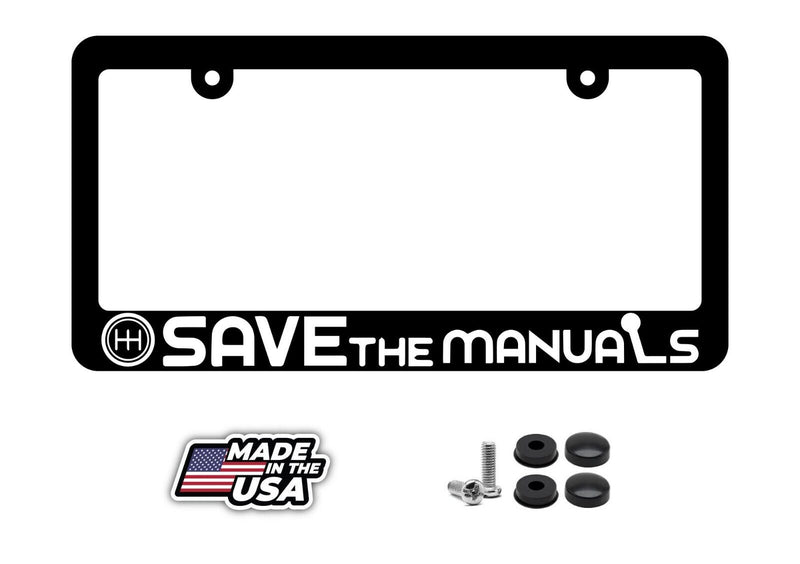 Save The Manuals Manual Transmission Stick Shift JDM Drift License Plate Frame