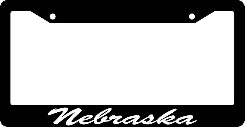 Black License Plate Frame CURSIVE Nebraska Auto Accessory Novelty 2397  Mod-GRAPH9856236-2741