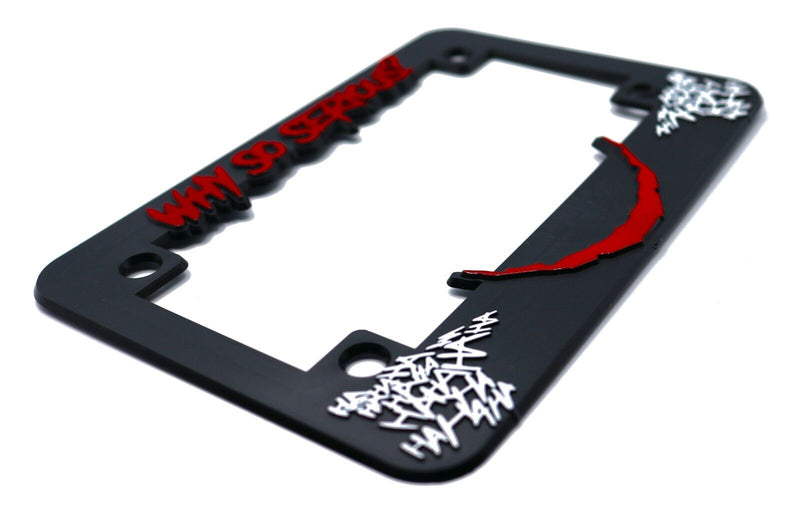 Why So Serious for Joker Moto License Plate Frame