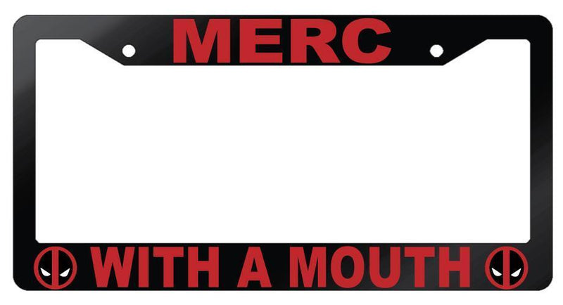 Glossy Black Merc With A Mouth License Frame Auto For Deadpool  Mod-GRAPH9856236-7341
