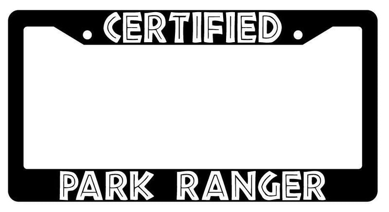 Certified Park Ranger Black Plastic License Plate Frame Jurassic Park  Mod-GRAPH9856236-3783
