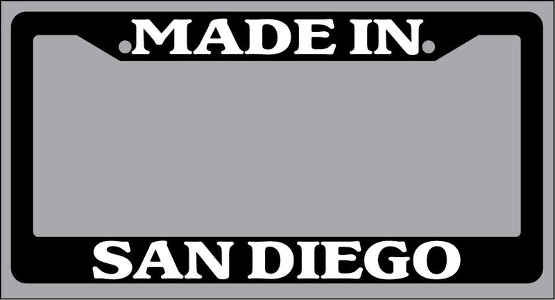 Black License Plate Frame "Made in San Diego" Auto Accessory Novelty 2635  Mod-GRAPH9856236-2986