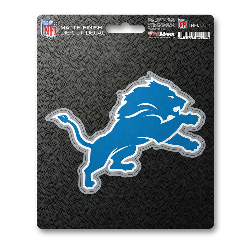 NFL Detroit Lions Decal Matte 5"X6.25" Auto Boat Cooler Luggage