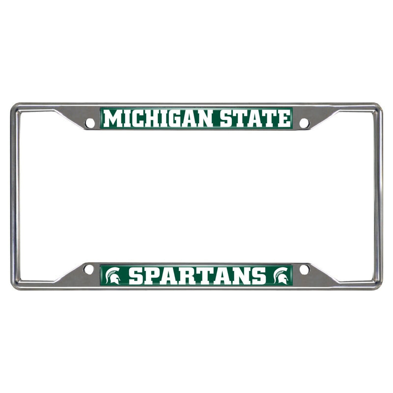 NCAA Michigan State Spartans Chrome Metal License Plate Frame