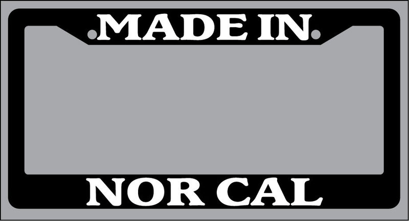 Black License Plate Frame "Made in Nor Cal" Auto Accessory Novelty 2419  Mod-GRAPH9856236-2978