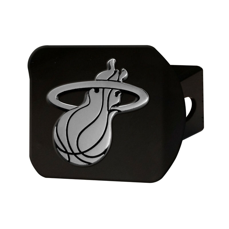 NBA Miami Heat 3D Chrome on Black Metal Hitch Cover