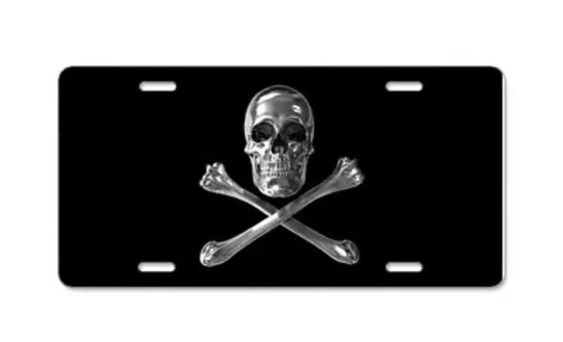 JollyRoger Skull Aluminium License Plate highest quality Lightweight and Durable