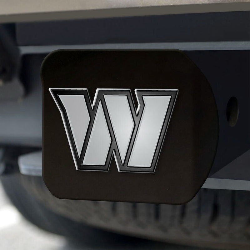 NFL Washington Commanders 3D Chrome on Black Metal Hitch Cover