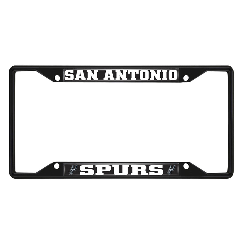 NBA San Antonio Spurs Black Metal License Plate Frame