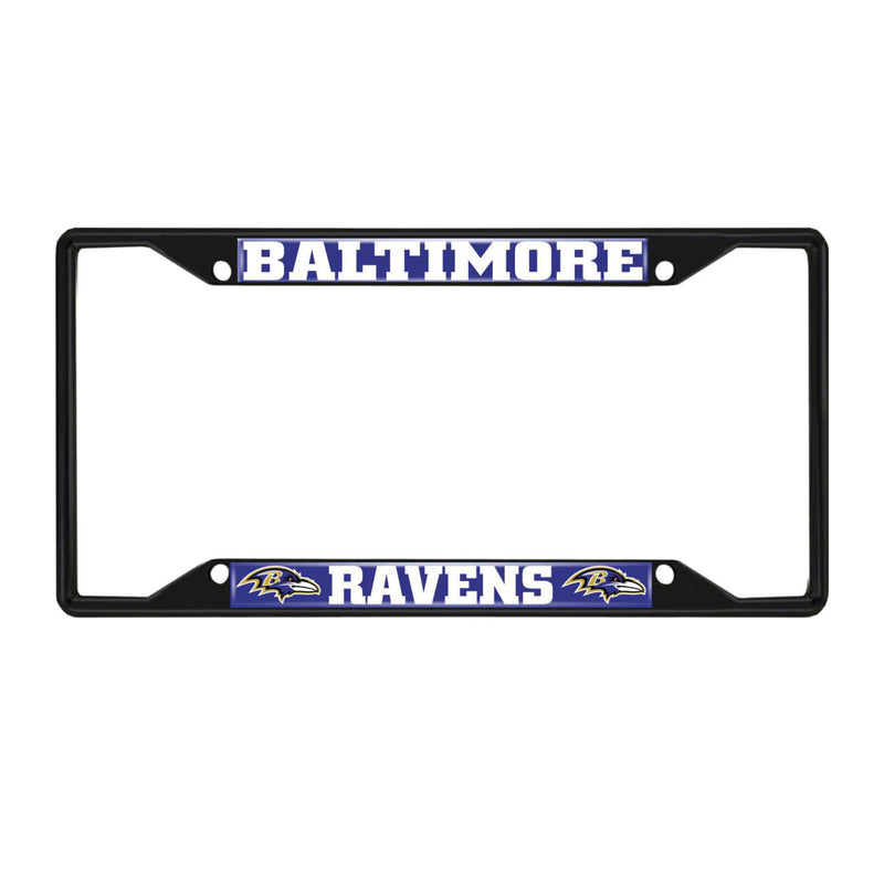 NFL Baltimore Ravens Black Metal License Plate Frame