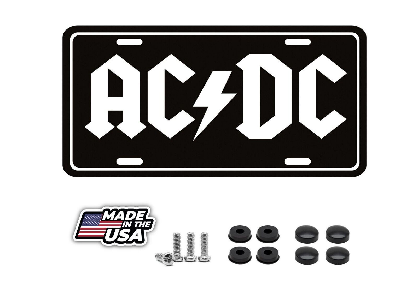 AC DC license plate vanity plate metal wall sign front tag - ACDC Band ...