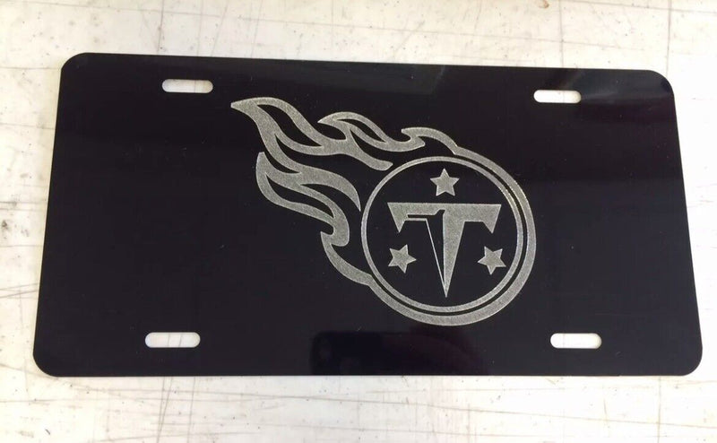 Tennessee Titans Tag Diamond Etched on Aluminum License Plate