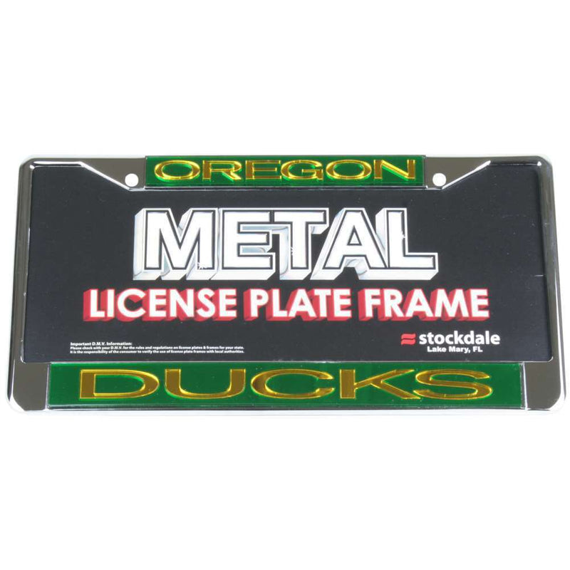 NCAA Oregon Ducks Metal Inlaid Acrylic License Plate Frame - Alt