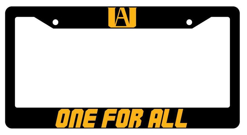 One For All Black Plastic License Plate Frame My Hero Academia  Mod-GRAPH9856236-2869