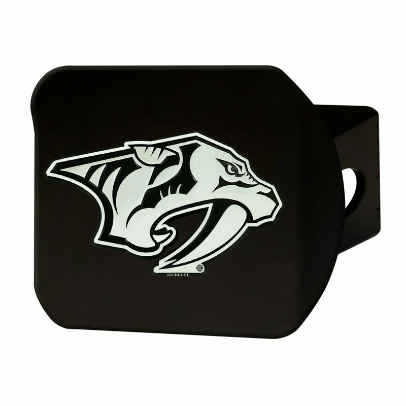 NHL Nashville Predators 3D Chrome on Black Metal Hitch Cover