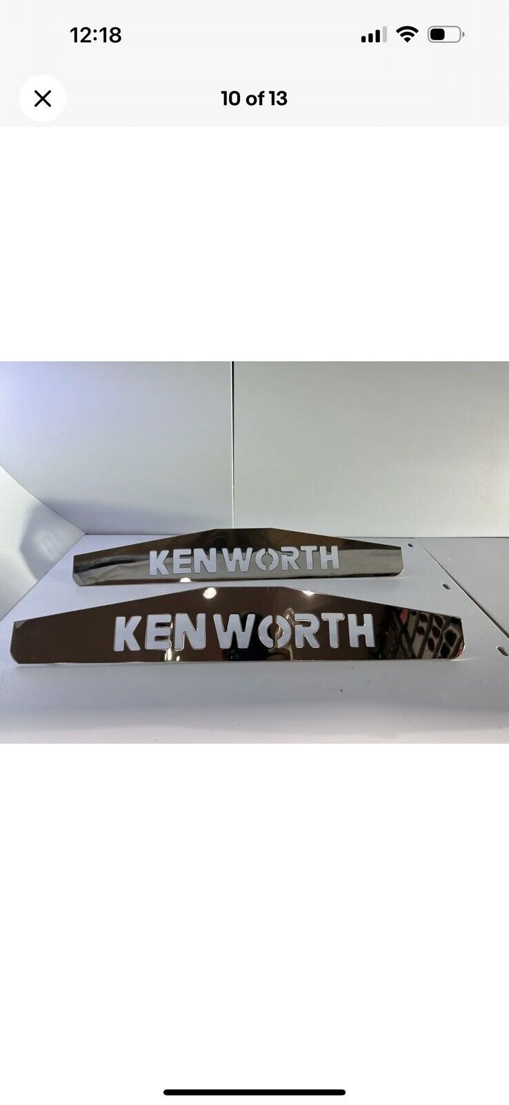 Kenworth Trucks Semi Truck 24" x 4" Stainless Steel Mud Flap Weights-Set