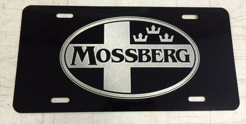 MOSSBERG Car Tag Diamond Etched on Aluminum License Plate