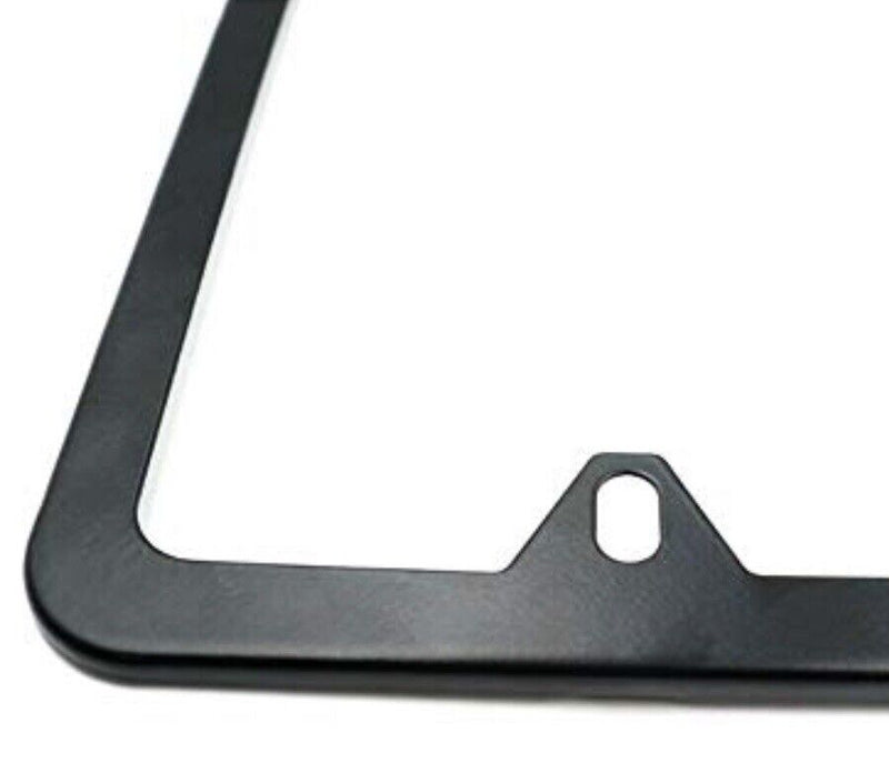 2x High Quality STAINLESS STEEL METAL LICENSE Plate Frame COVER Black NEW