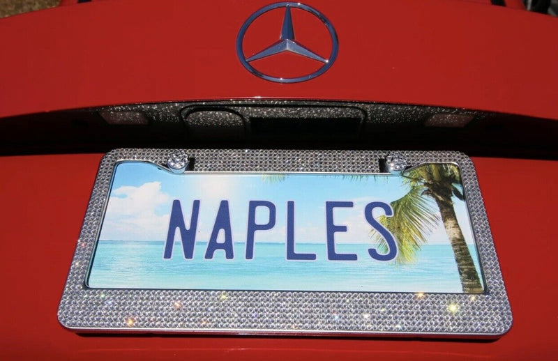 Shine "Crystal" Metal Bling License Plate Frame**US SELLER**
