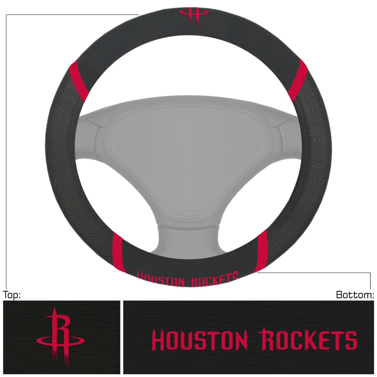 Houston Rockets License Plate NBA Houston Rockets New Embroidered Steering Wheel Cover – License ...
