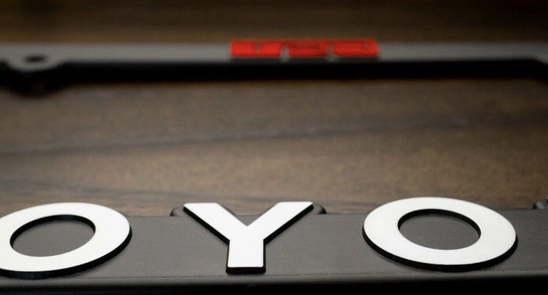 Fits Toyota-TRD-Custom-License-Plate-Frame-TRD-Offroad-Tacoma-FJ-Cruiser-4x4